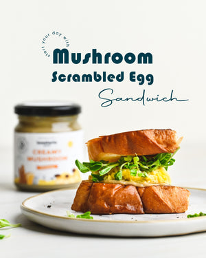 Mushroom Scrambled Egg Sandwich