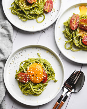 Cheesy Spinach Spaghetti